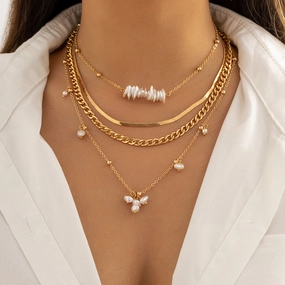 Wholesale Imitation Pearl Beaded Snake Necklace