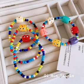 Wholesale Imitation Pearl Funny Little Monster Bracelet