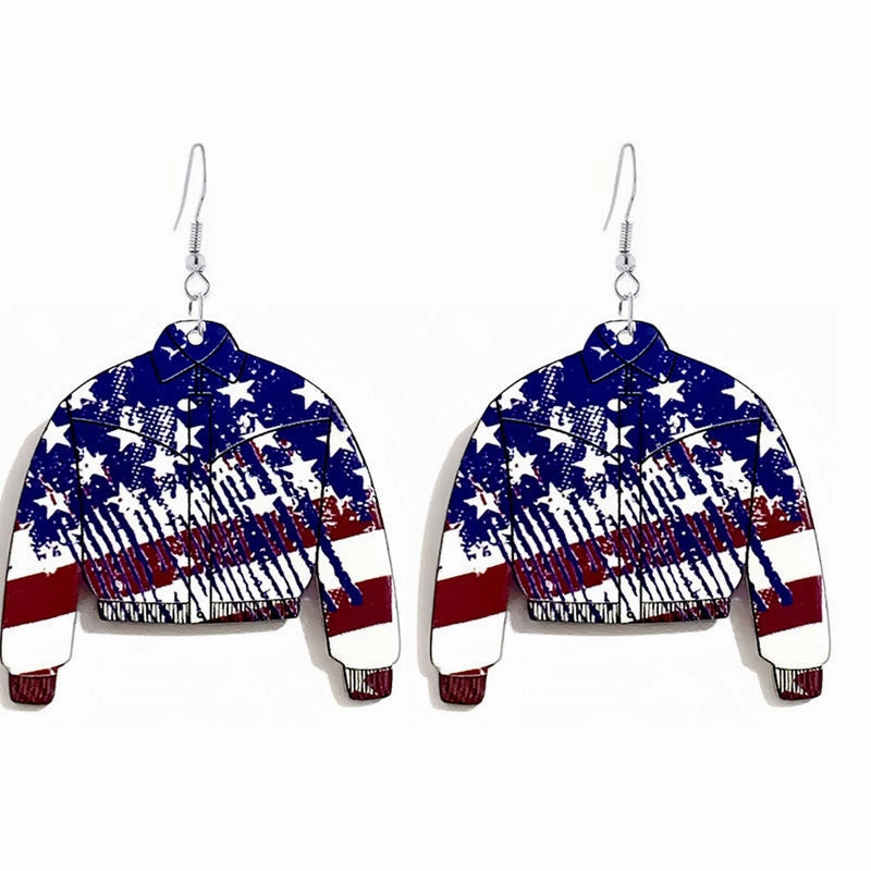 Wholesale Independence Day Acrylic Earrings