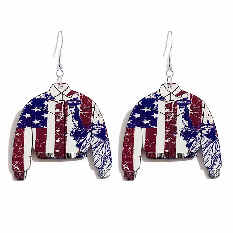 Wholesale Independence Day Acrylic Earrings