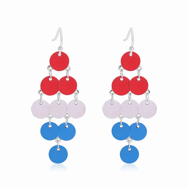 Wholesale Independence Day Butterfly Lips Heart Pendant Earrings