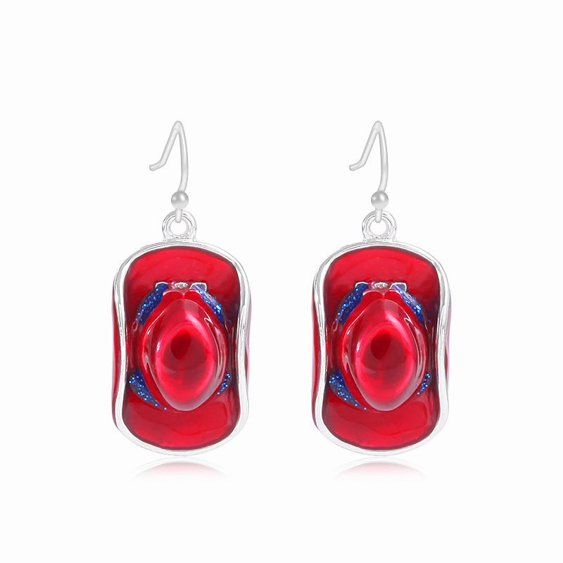 Wholesale Independence Day Butterfly Lips Heart Pendant Earrings
