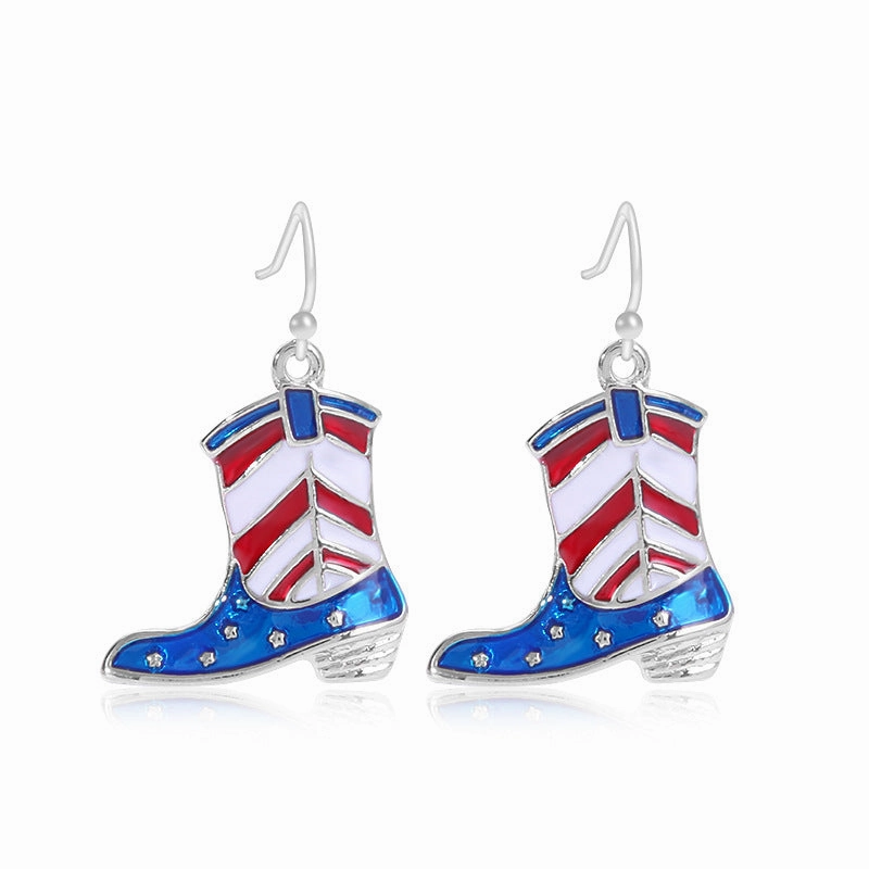 Wholesale Independence Day Butterfly Lips Heart Pendant Earrings