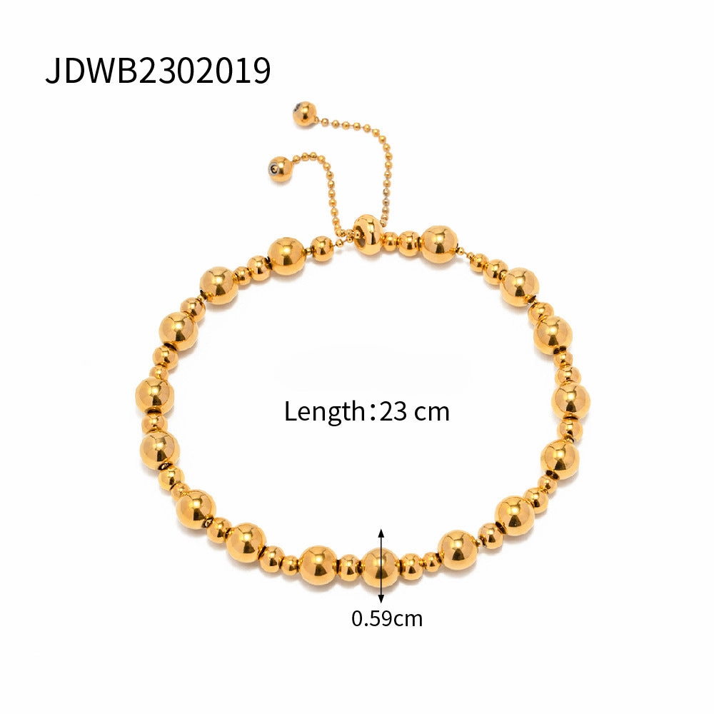 Wholesale Inlaid African Jade Titanium Steel Bracelet