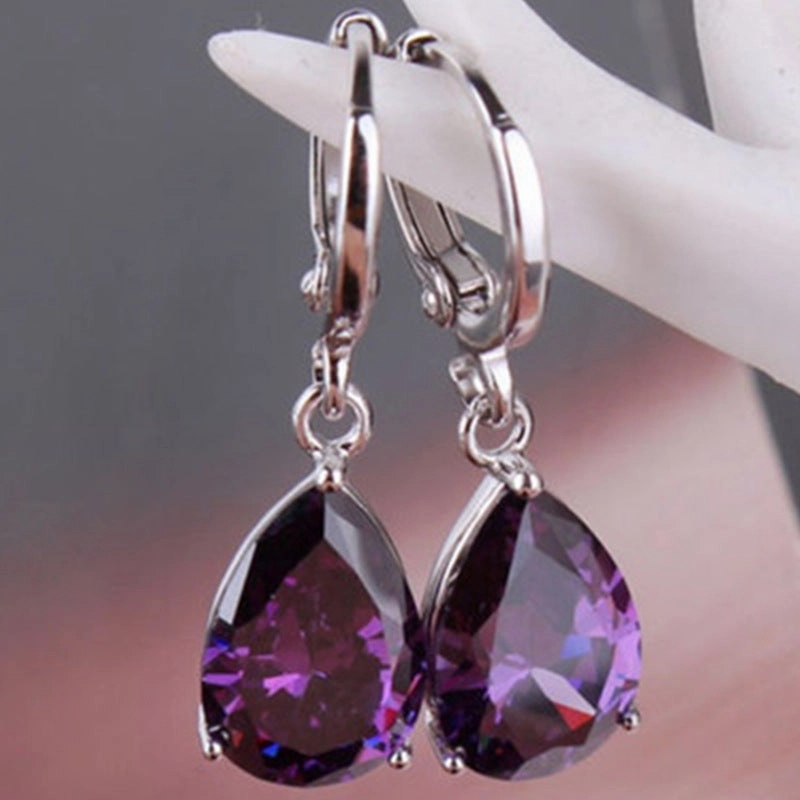 Wholesale Inlaid Pink Zircon Metal Rings