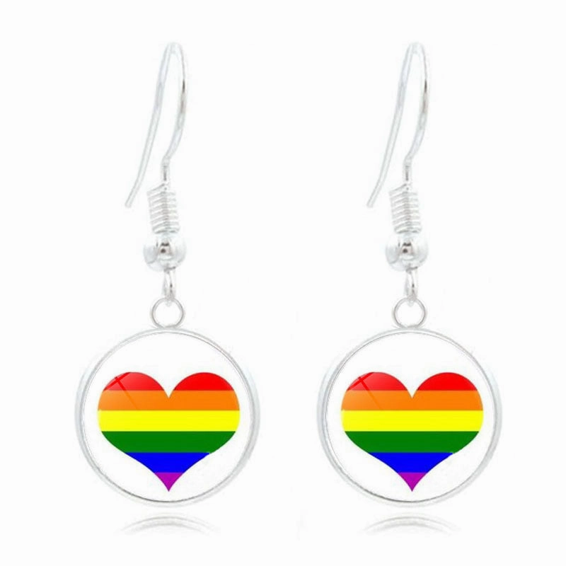 Wholesale Iridescent Long Silver Alloy Earrings