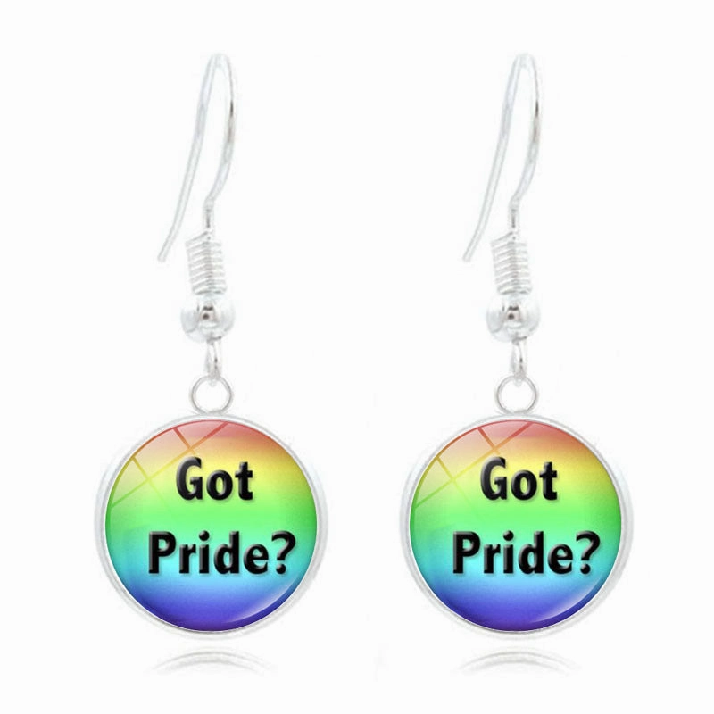 Wholesale Iridescent Long Silver Alloy Earrings