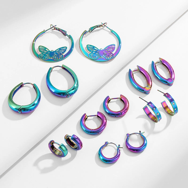 Wholesale Iridescent Metallic Copper Earrings