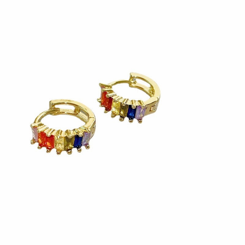 Wholesale Iridescent Zircon Rhinestone Earrings
