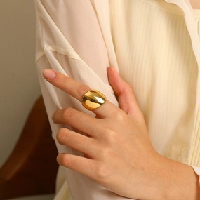 Wholesale Irregular Beveled Stainless Steel Rings