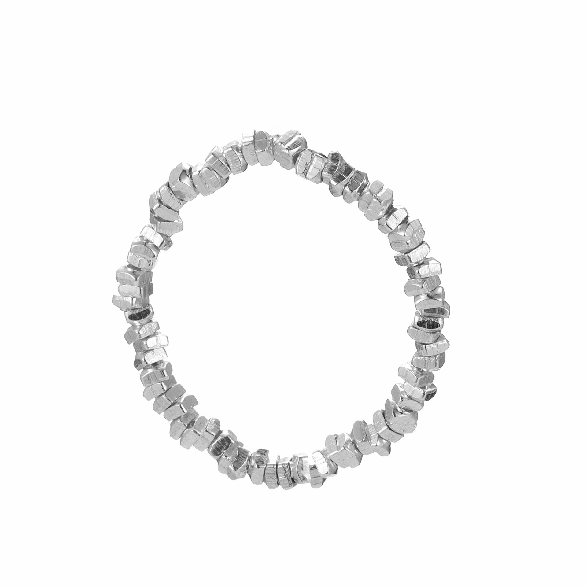 Wholesale Irregular Broken Silver Pearl Ring
