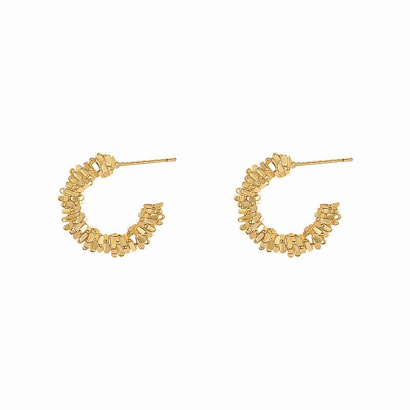 Wholesale Irregular C-shaped Alloy Earrings