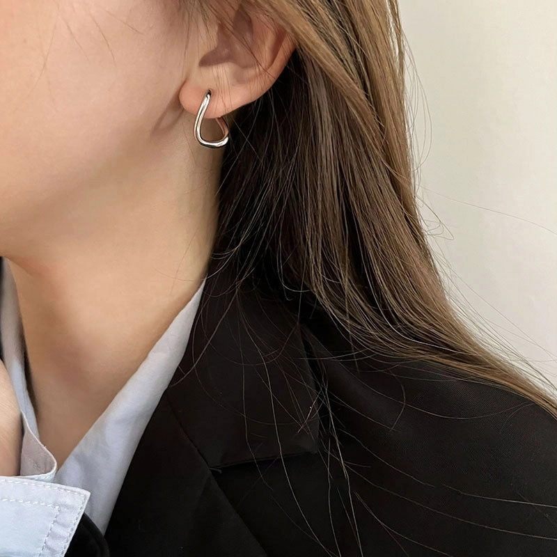 Wholesale Irregular Circles Copper Earrings