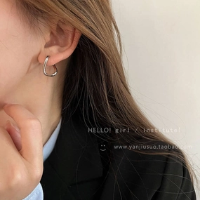 Wholesale Irregular Circles Copper Earrings