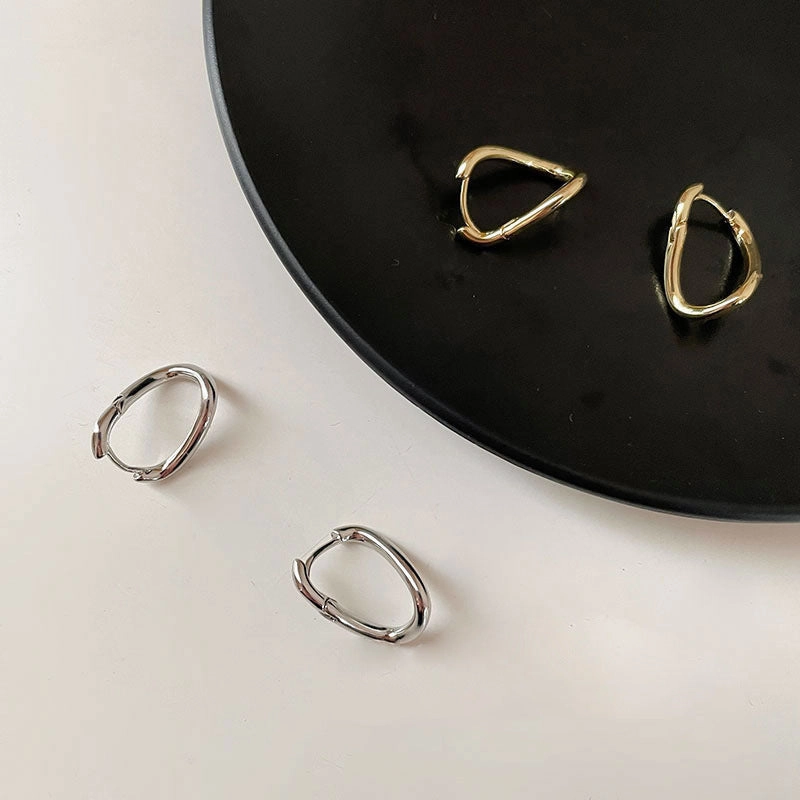 Wholesale Irregular Circles Copper Earrings