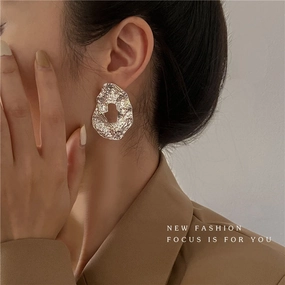 Wholesale Irregular Metal Earrings
