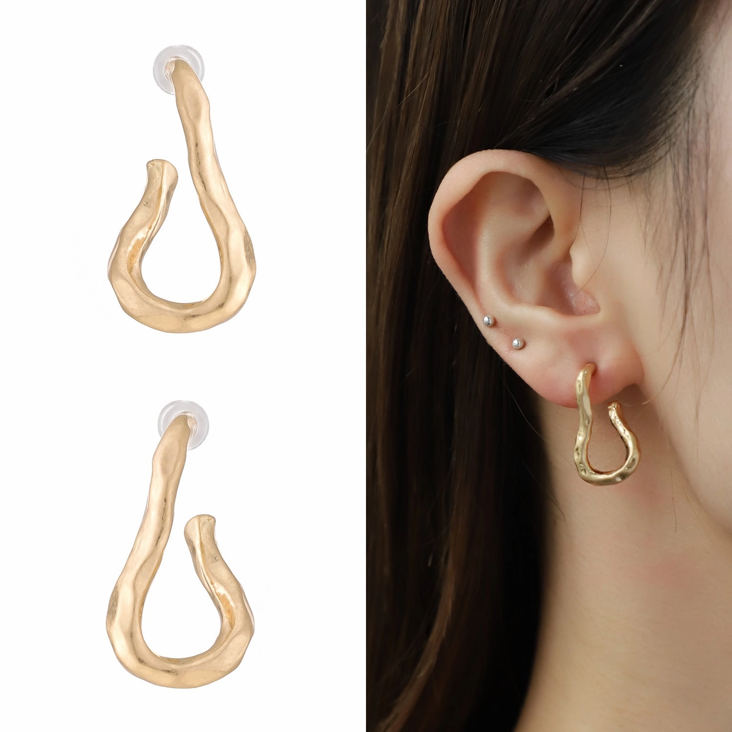 Wholesale Irregular Shape Textured Earrings