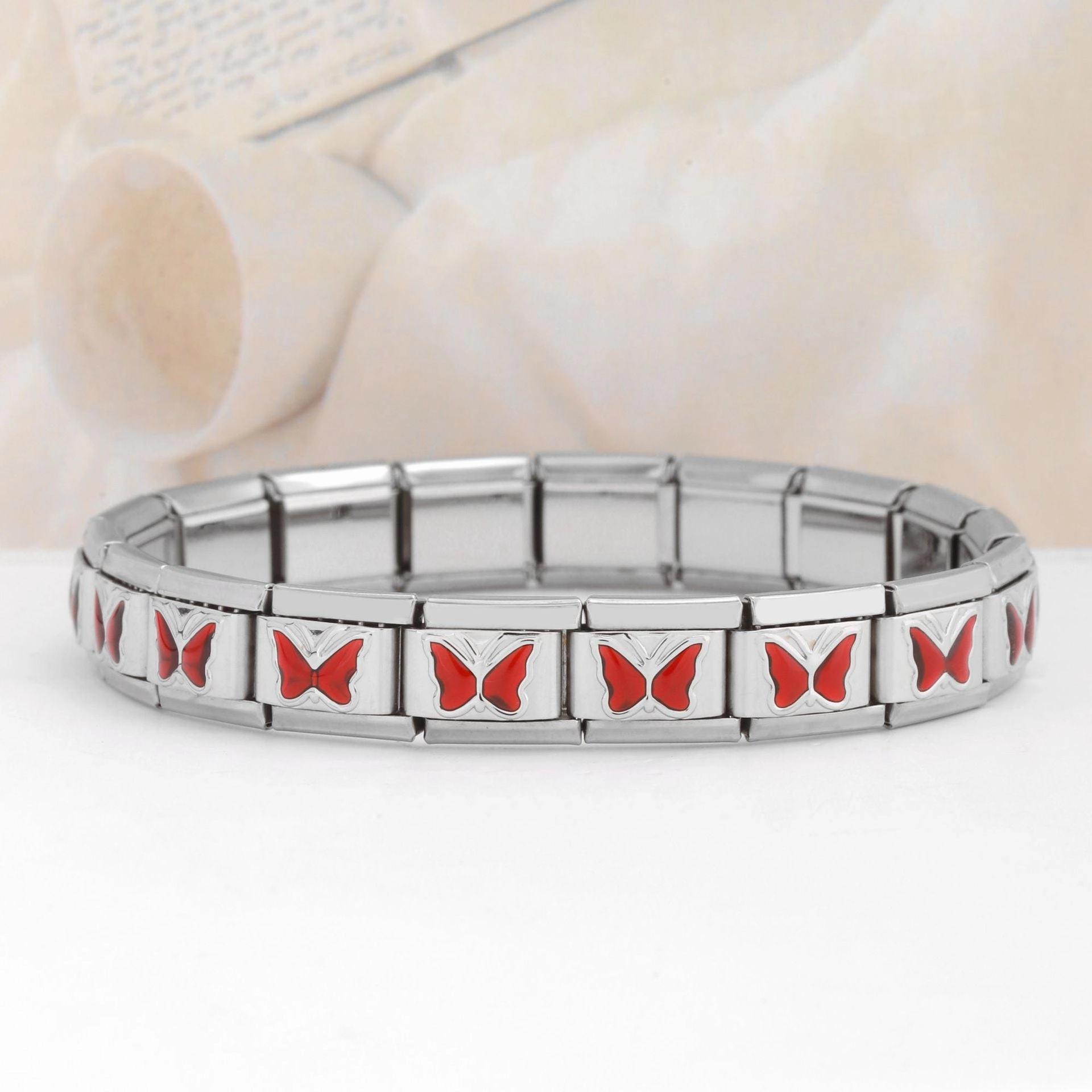 Wholesale Italian Charm Bracelet Stainless Steel Butterfly Series Bracelet Accessories Charms
