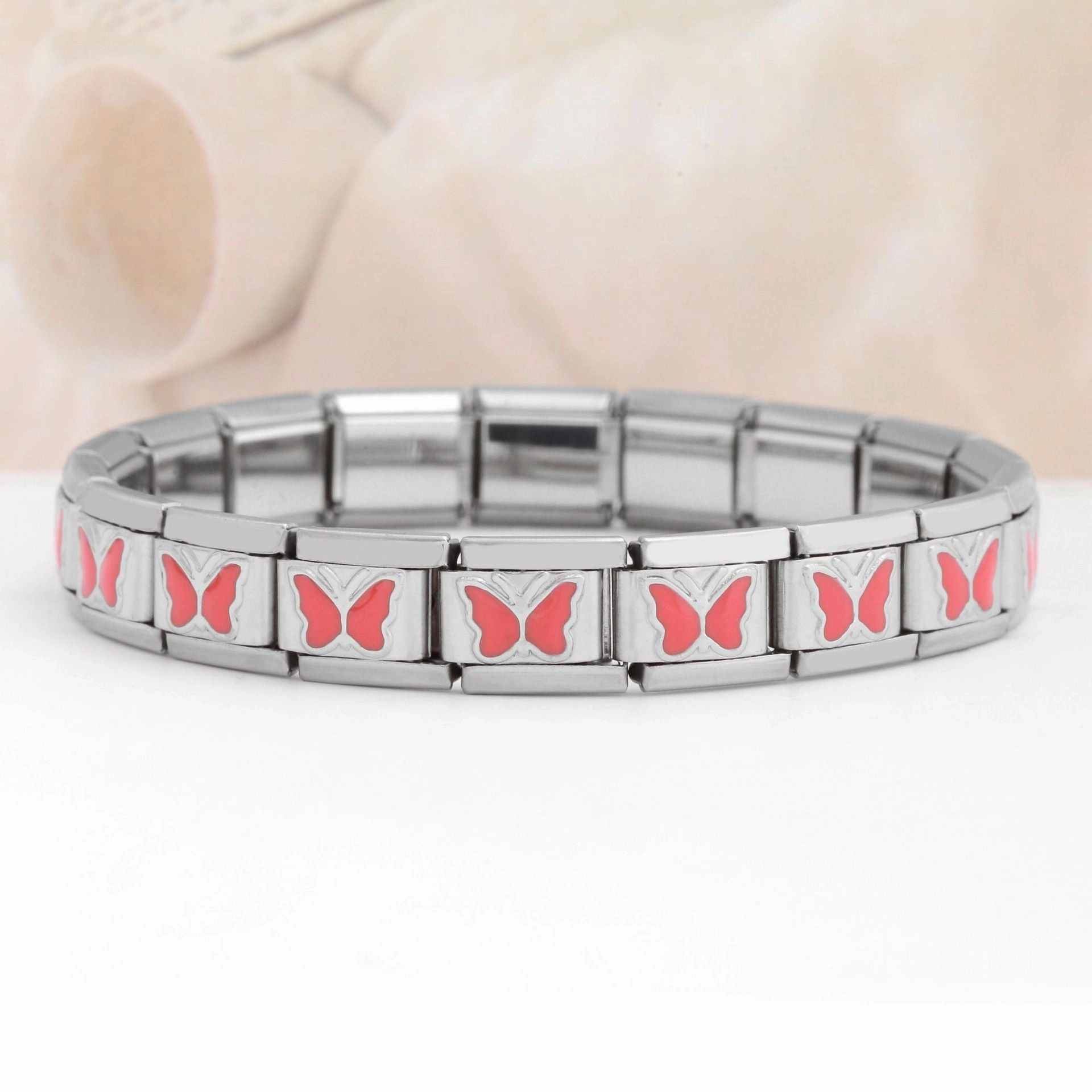 Wholesale Italian Charm Bracelet Stainless Steel Butterfly Series Bracelet Accessories Charms