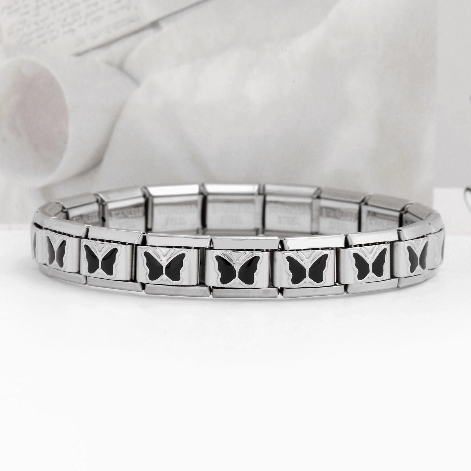 Wholesale Italian Charm Bracelet Stainless Steel Butterfly Series Bracelet Accessories Charms