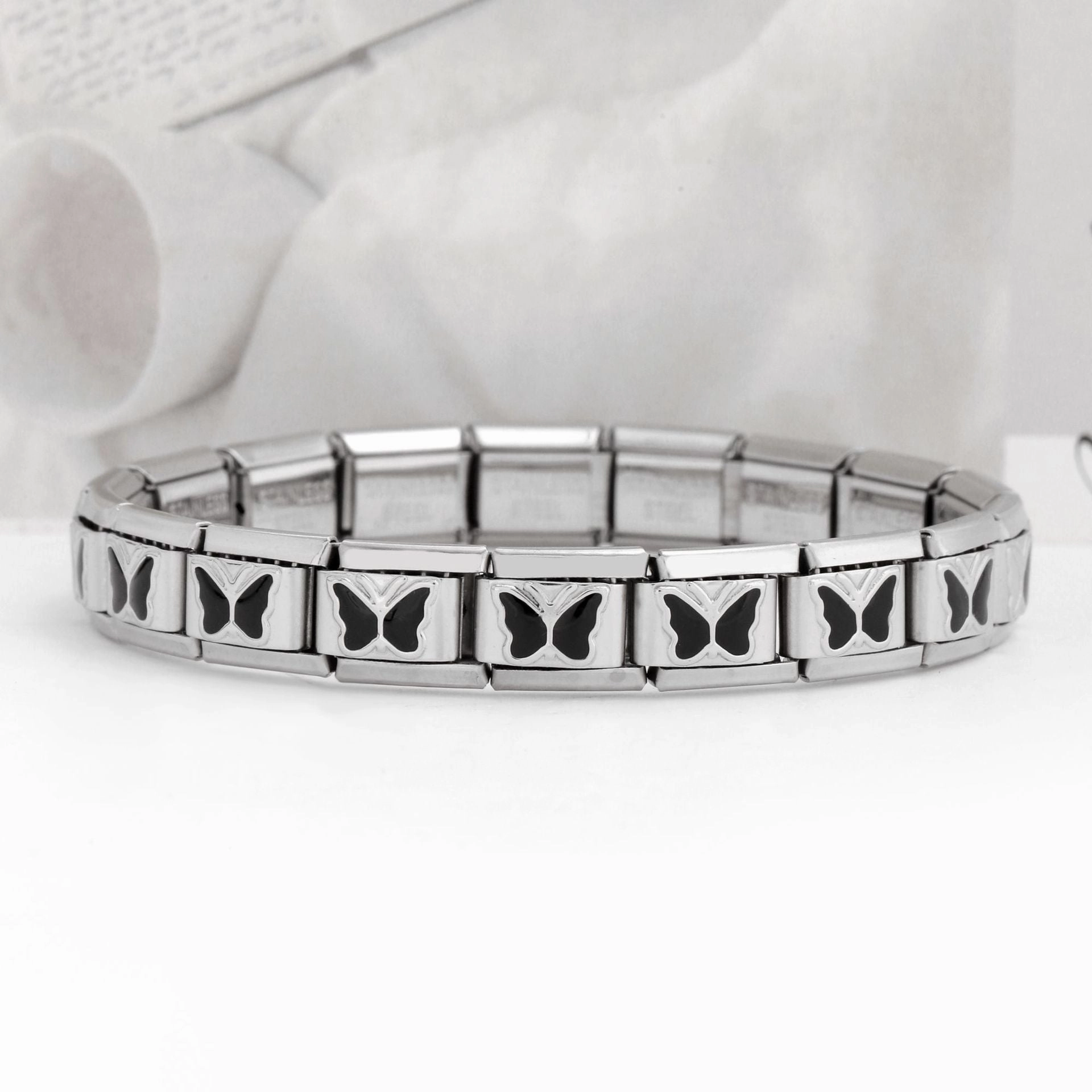 Wholesale Italian Charm Bracelet Stainless Steel Butterfly Series Bracelet Accessories Charms