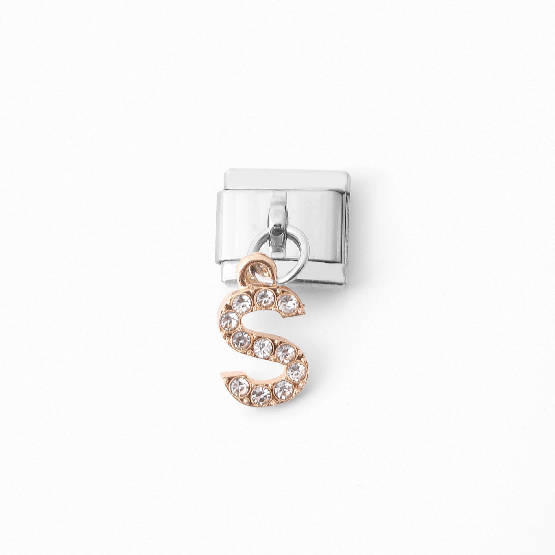 Wholesale Italian Charm Bracelet Stainless Steel Pendant Letter Module Charms