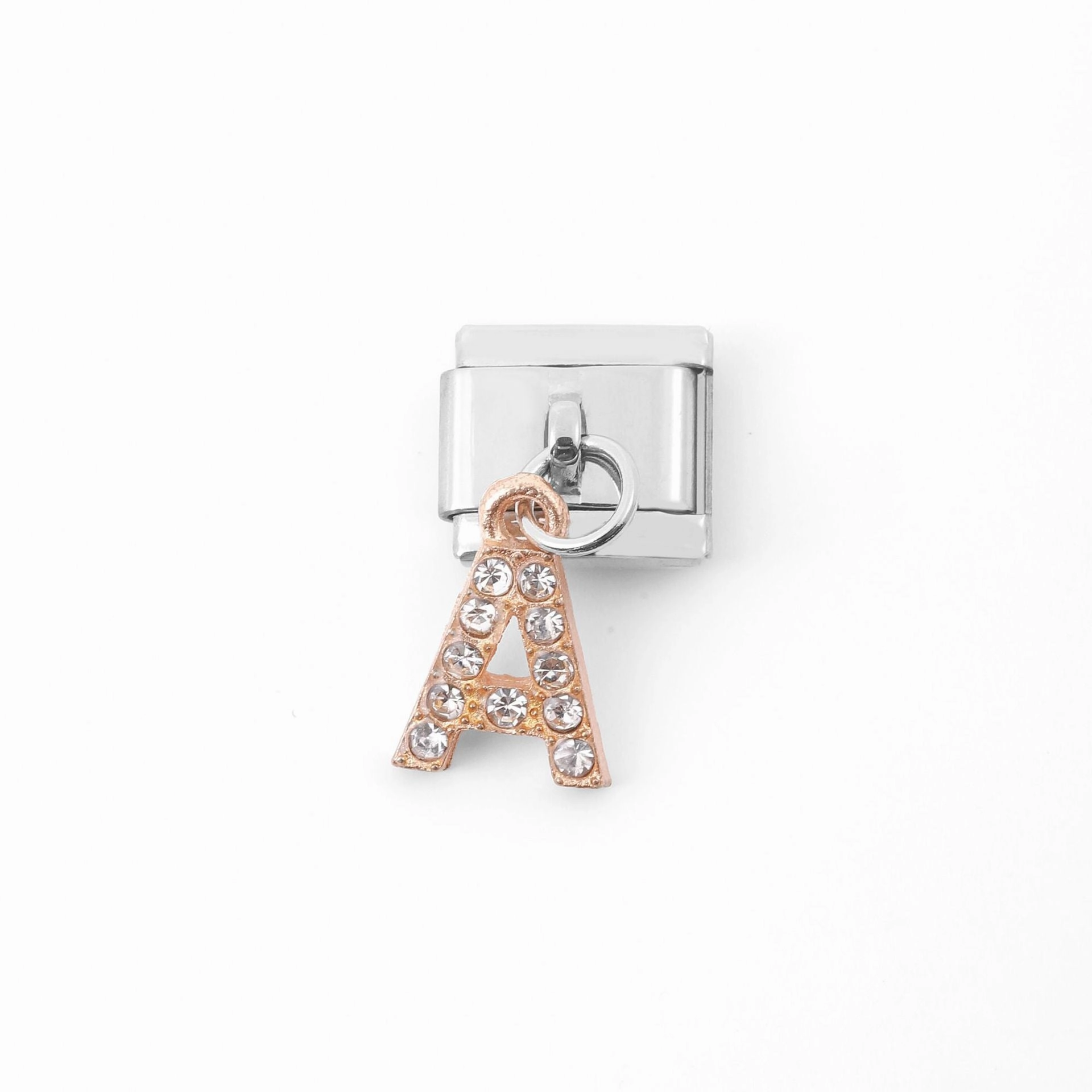 Wholesale Italian Charm Bracelet Stainless Steel Pendant Letter Module Charms