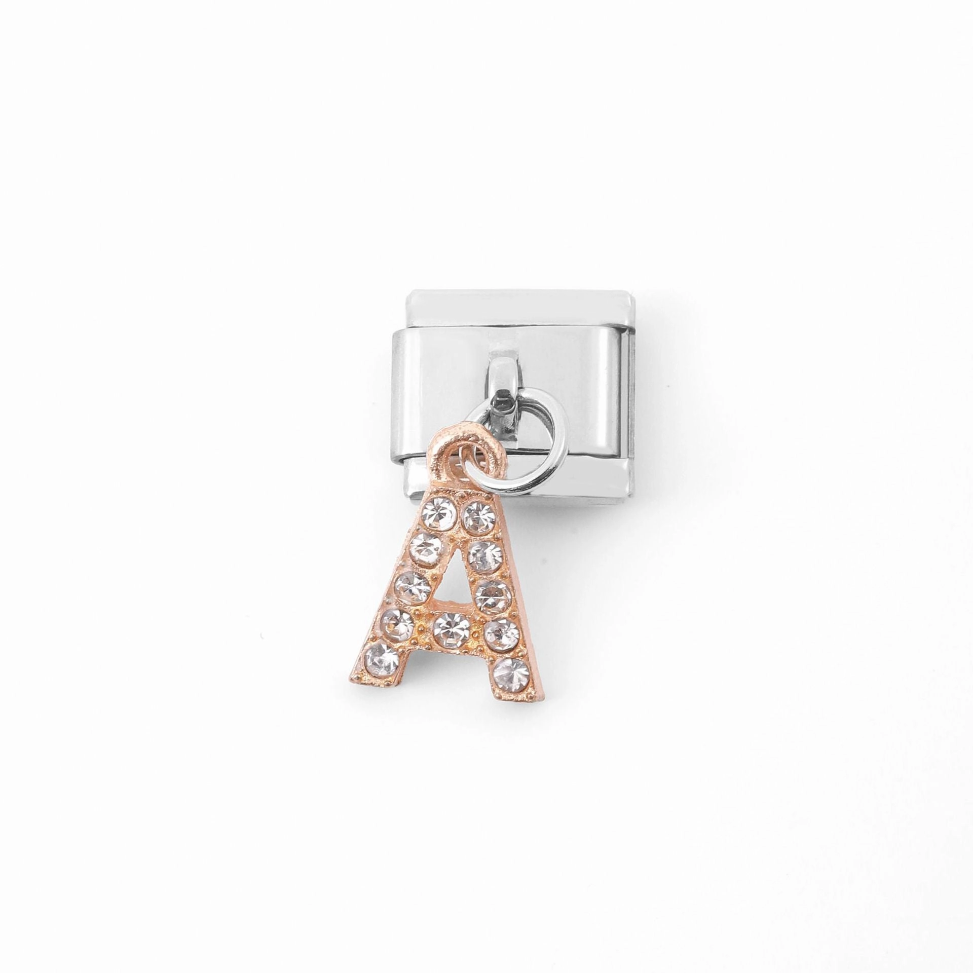 Wholesale Italian Charm Bracelet Stainless Steel Pendant Letter Module Charms