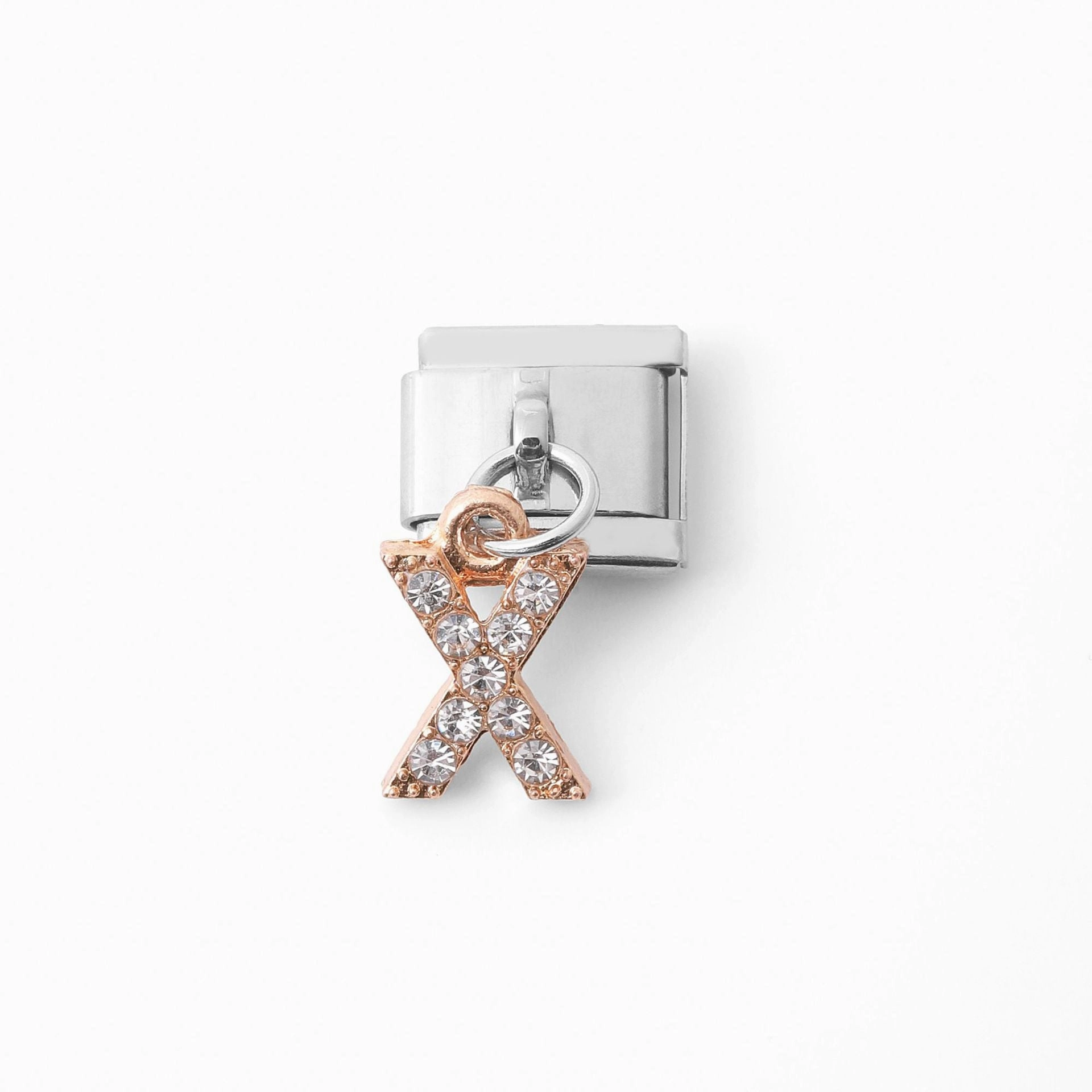 Wholesale Italian Charm Bracelet Stainless Steel Pendant Letter Module Charms