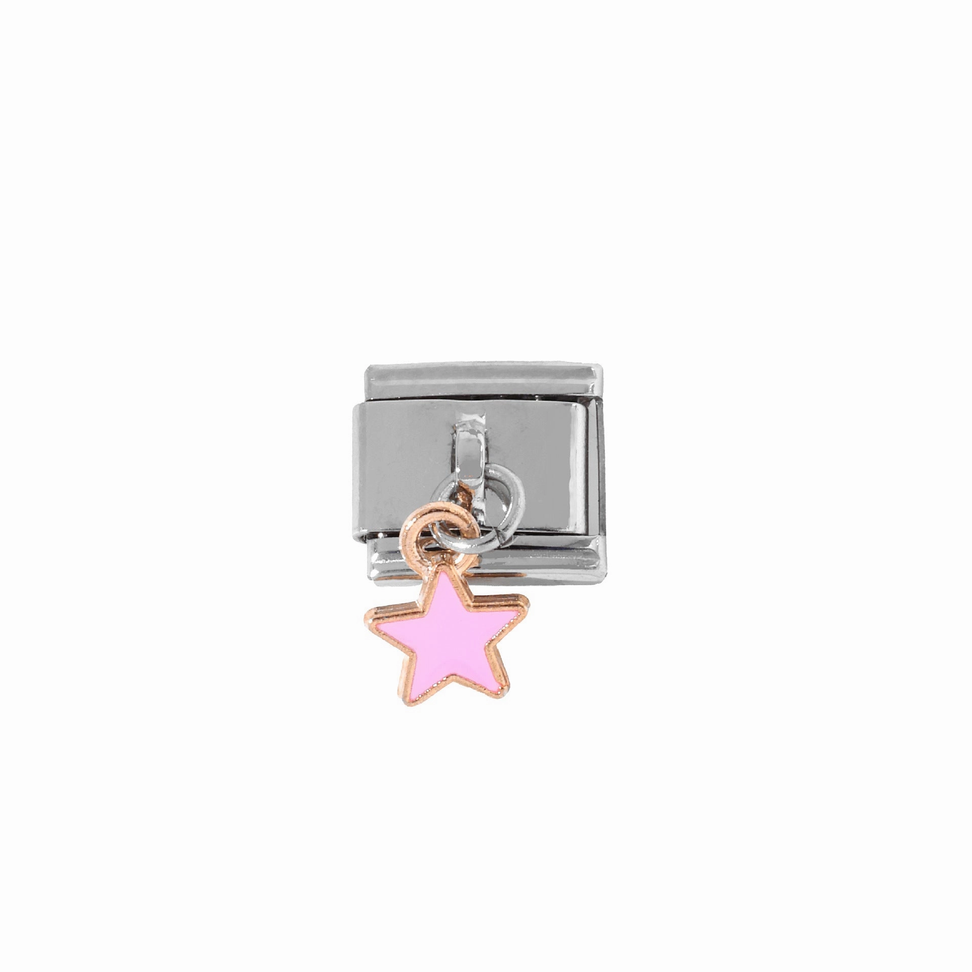 Wholesale Italian Charm Bracelet Stainless Steel Single Section Five Pointed Star Module Bracelet Accessories Charms