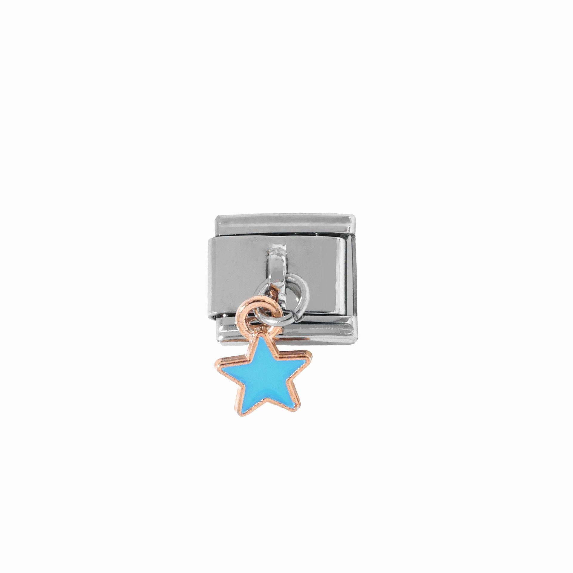 Wholesale Italian Charm Bracelet Stainless Steel Single Section Five Pointed Star Module Bracelet Accessories Charms