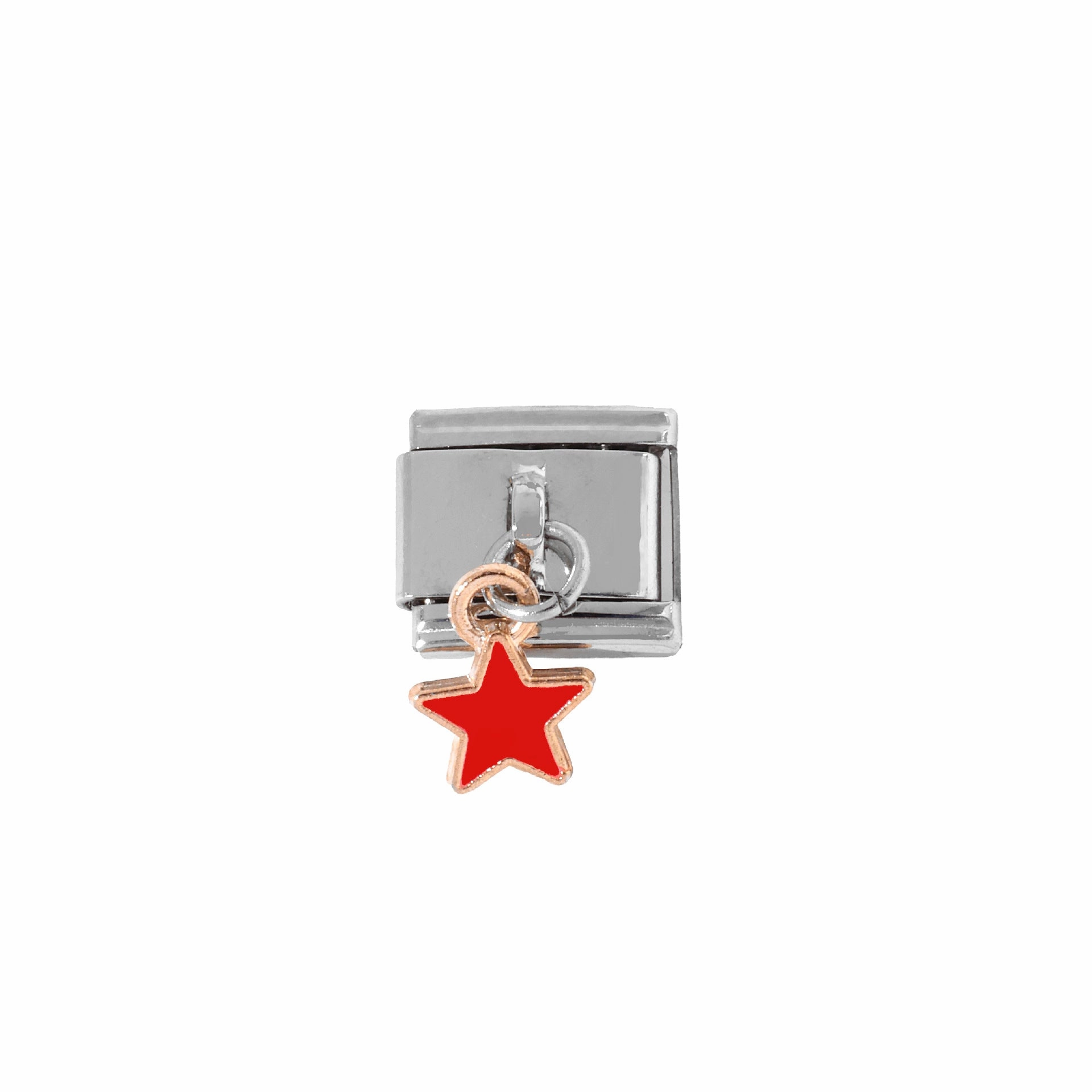 Wholesale Italian Charm Bracelet Stainless Steel Single Section Five Pointed Star Module Bracelet Accessories Charms