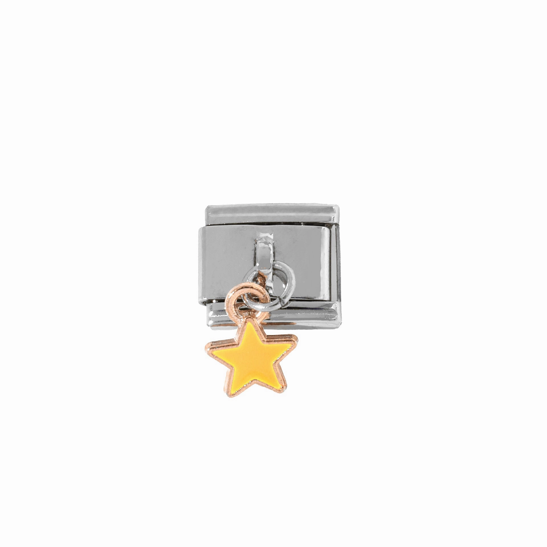 Wholesale Italian Charm Bracelet Stainless Steel Single Section Five Pointed Star Module Bracelet Accessories Charms