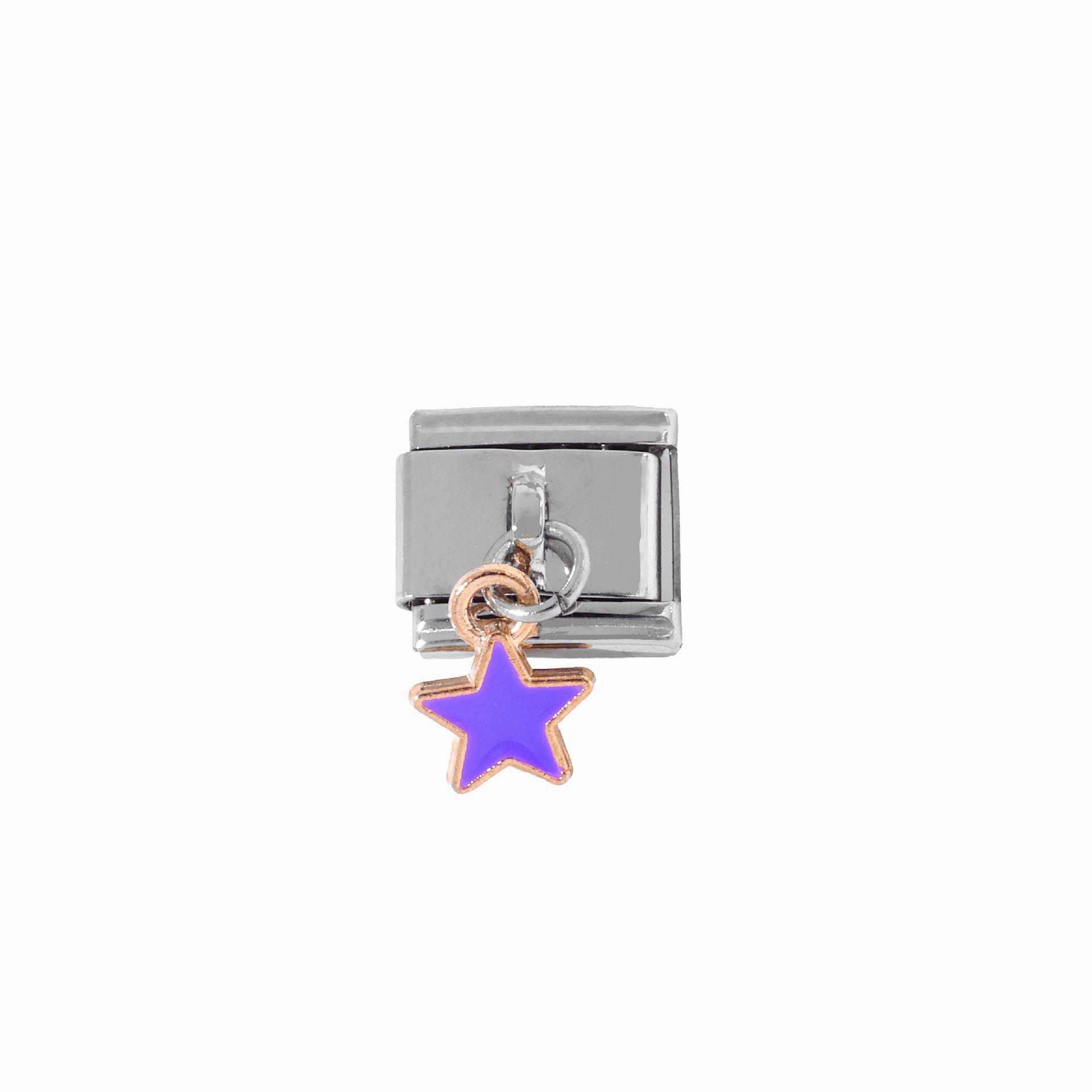Wholesale Italian Charm Bracelet Stainless Steel Single Section Five Pointed Star Module Bracelet Accessories Charms