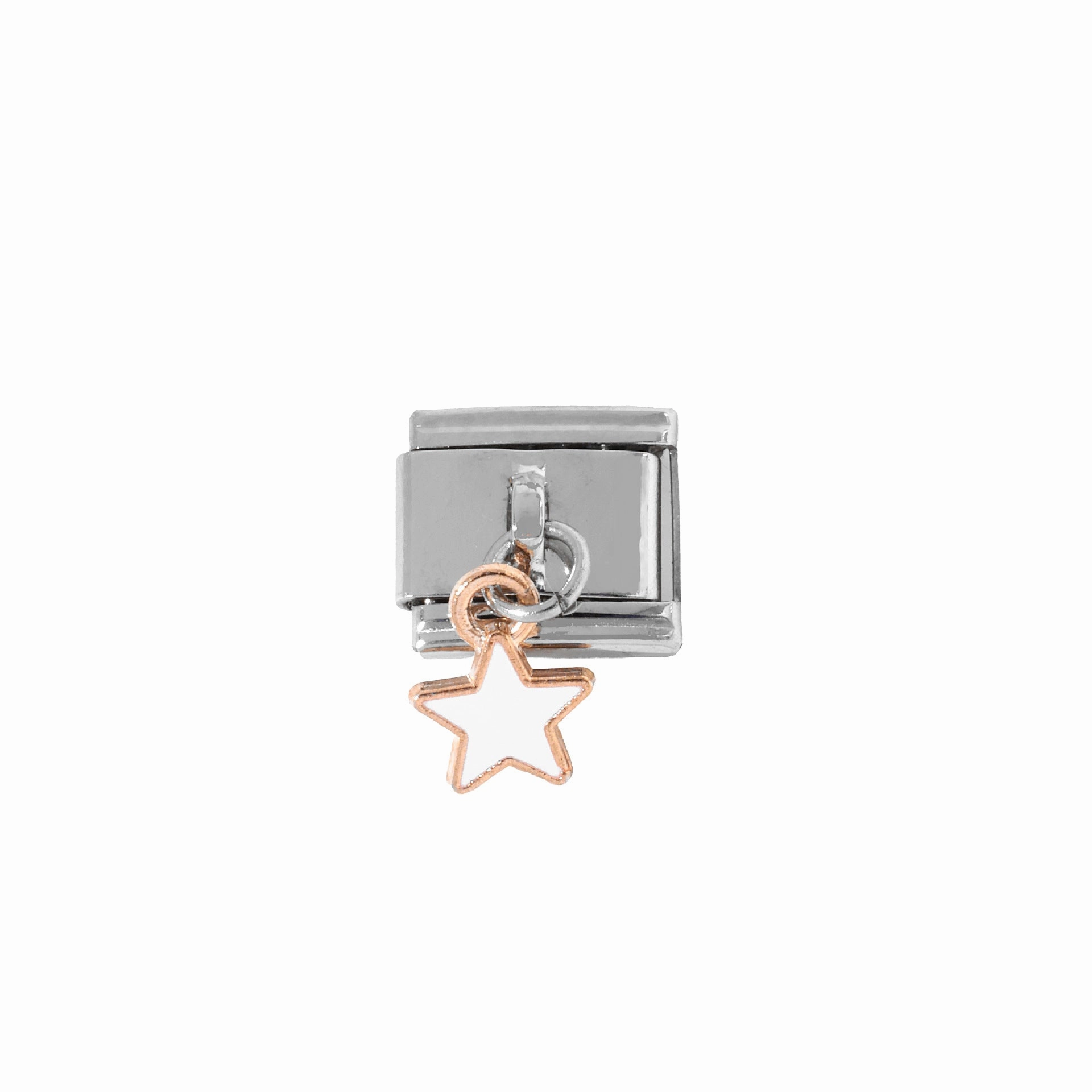 Wholesale Italian Charm Bracelet Stainless Steel Single Section Five Pointed Star Module Bracelet Accessories Charms