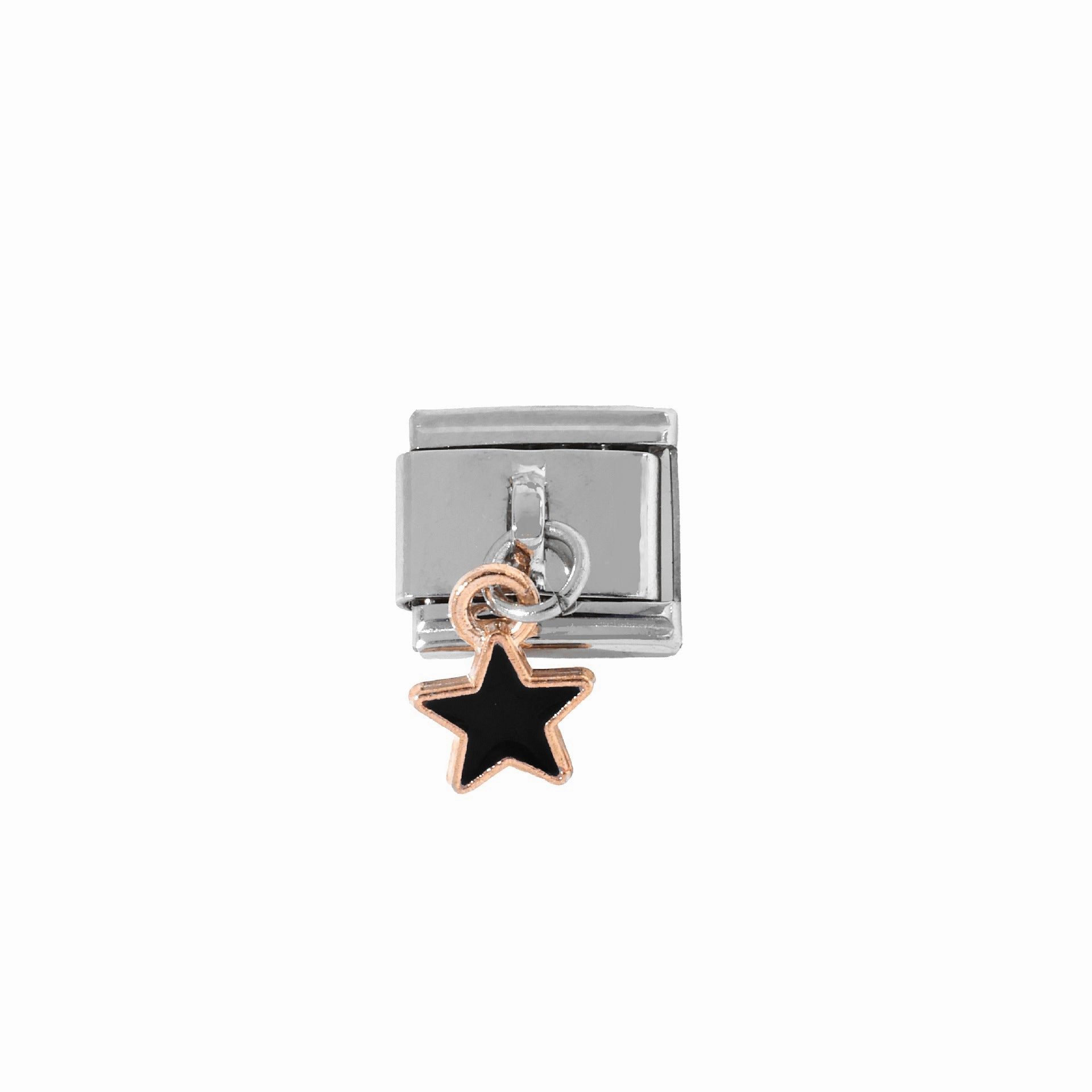Wholesale Italian Charm Bracelet Stainless Steel Single Section Five Pointed Star Module Bracelet Accessories Charms