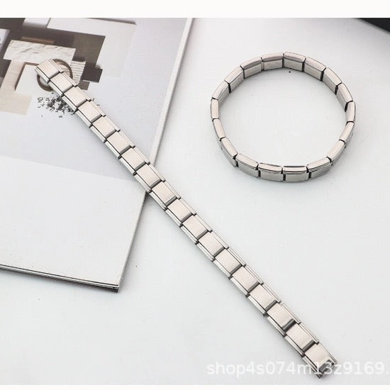 Wholesale Italian modular titanium steel bracelet DIY
