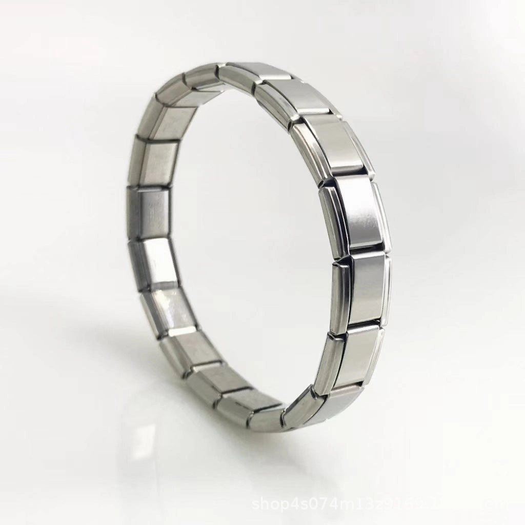 Wholesale Italian modular titanium steel bracelet DIY