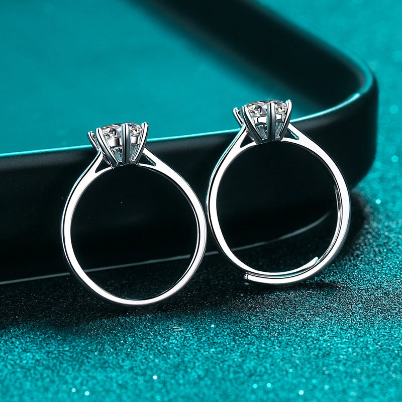 Wholesale Jewelry 1 Carat Moissanite Sterling Silver Rings