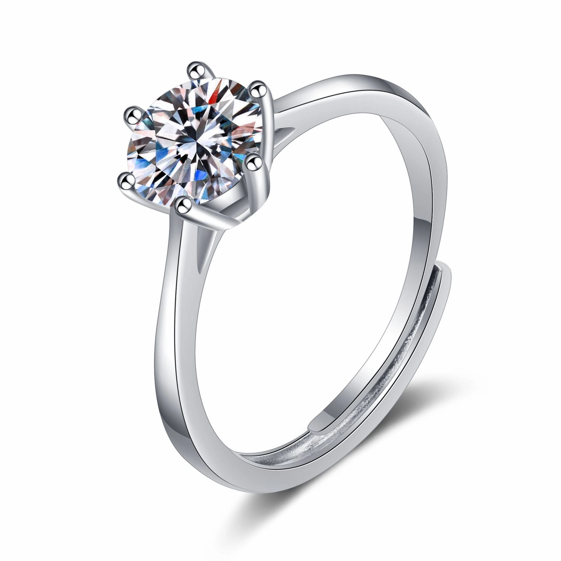 Wholesale Jewelry 1 Carat Moissanite Sterling Silver Rings
