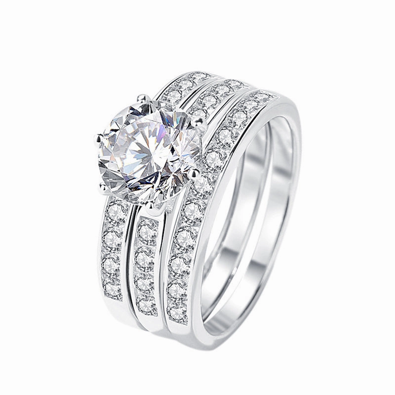 Wholesale Jewelry 2 Carat Moissanite Silver Rings