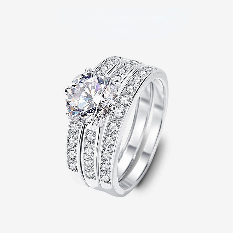 Wholesale Jewelry 2 Carat Moissanite Silver Rings
