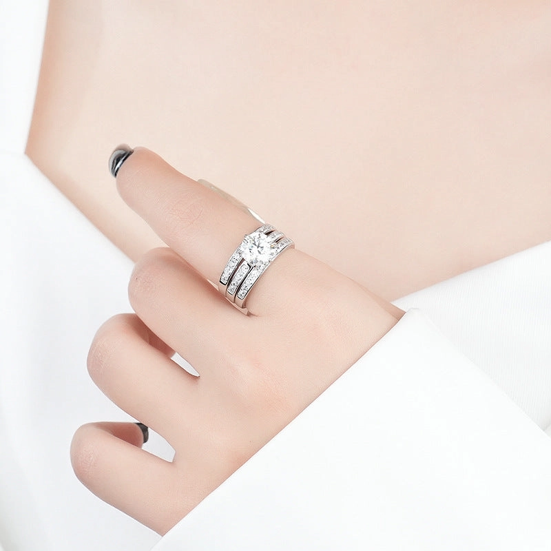 Wholesale Jewelry 2 Carat Moissanite Silver Rings