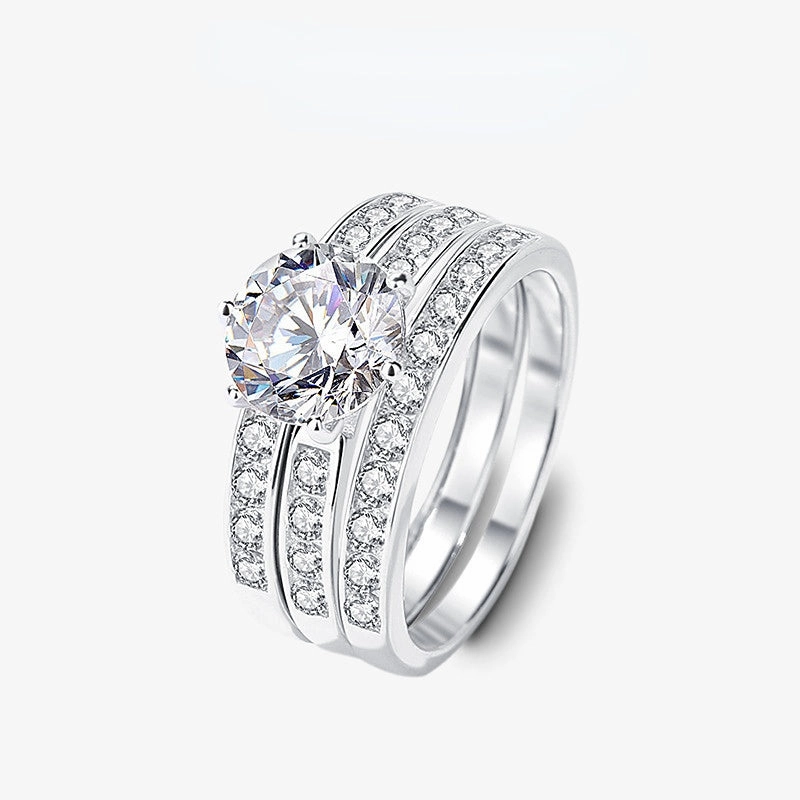Wholesale Jewelry 2 Carat Moissanite Silver Rings