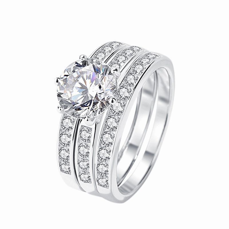 Wholesale Jewelry 2 Carat Moissanite Silver Rings