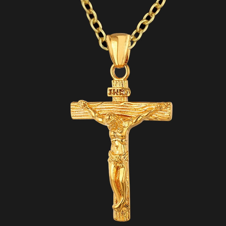 Wholesale Jewelry Alloy Easter Cross Pendant Necklace