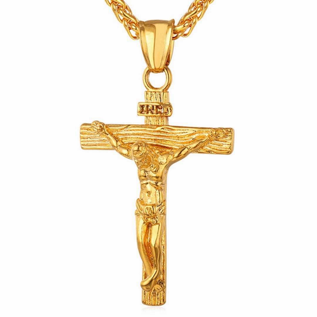 Wholesale Jewelry Alloy Easter Cross Pendant Necklace