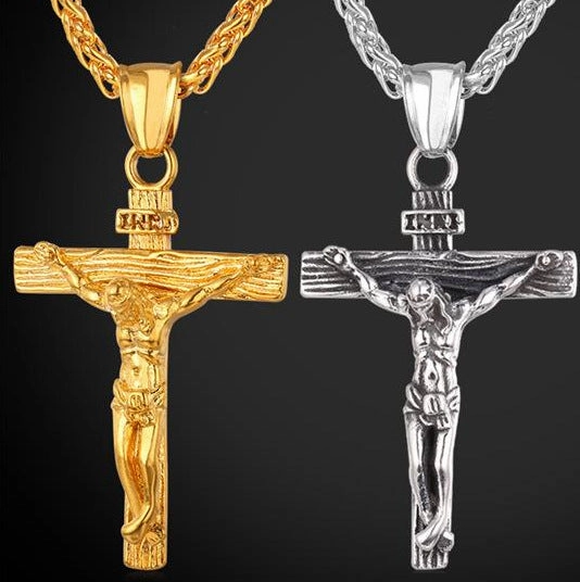 Wholesale Jewelry Alloy Easter Cross Pendant Necklace