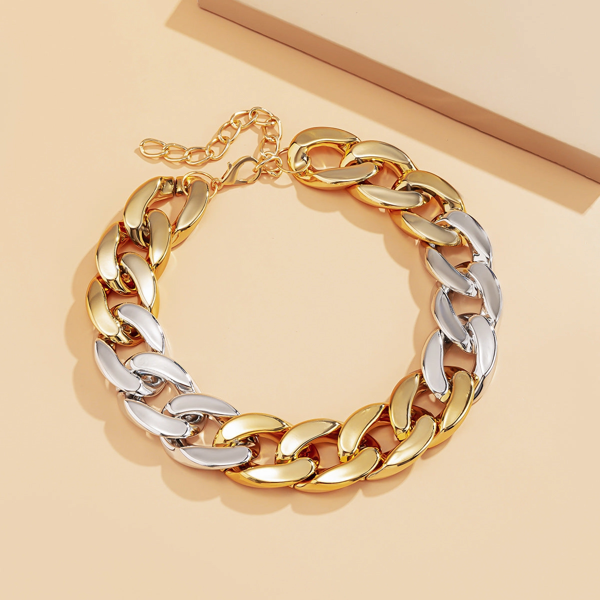 Wholesale Jewelry Aluminum Trendy Stitching Simple Necklace