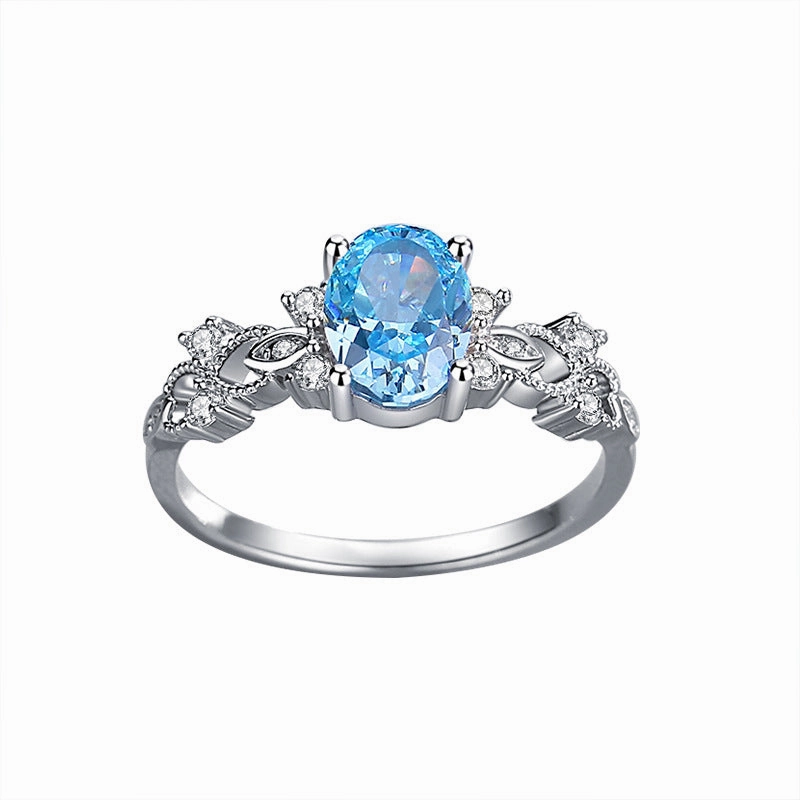 Wholesale Jewelry Aquamarine Silver Rings